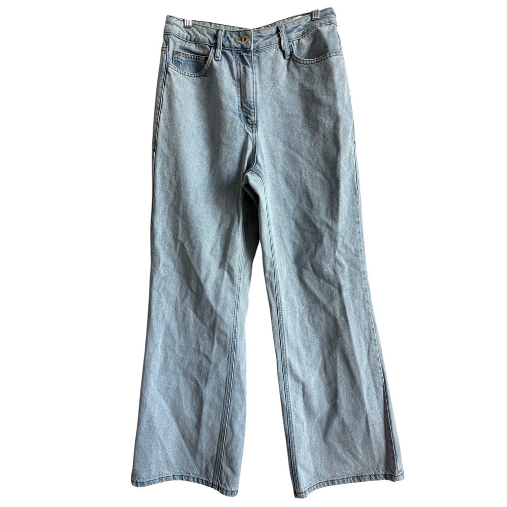 COLLUSION X008 Flare Y2K Denim Jeans Mid Blue Womens US Size W30